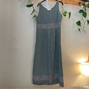 J. Jill Two-Tone Linen Maxi Dress